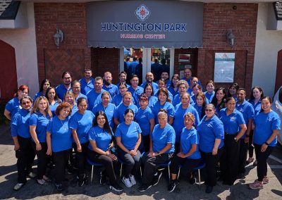 Caregivers and staff members at Huntington Park Nursing Center